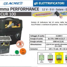 ELETTRIFICATORE 9/12 V E 230V LACME SECUR 100 Macchine e Batterie 